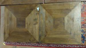 darp201 - pavimento in noce e pioppo, disp. 44 mq, mis. cm 65 x 65 x 1,9 